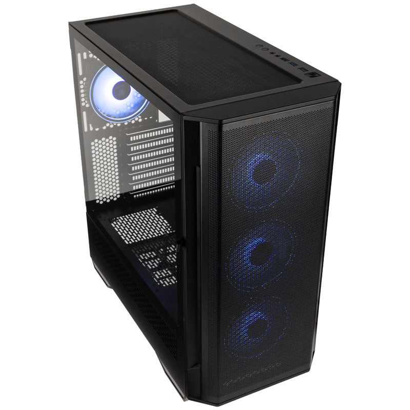 Kolink Observatory Y Mesh ARGB Midi-Tower Gaming Fodral - Svart Fönster