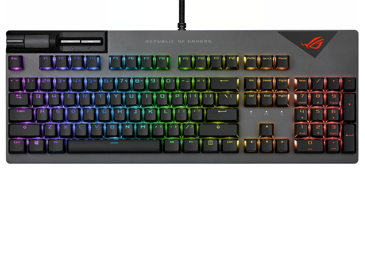 ASUS ROG Strix FLARE II PBT-speltangentbord (NX Brown-switchar)