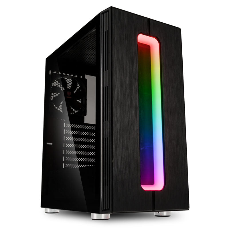 Kolink Nimbus RGB Midi-Tower, härdat glas - Svart