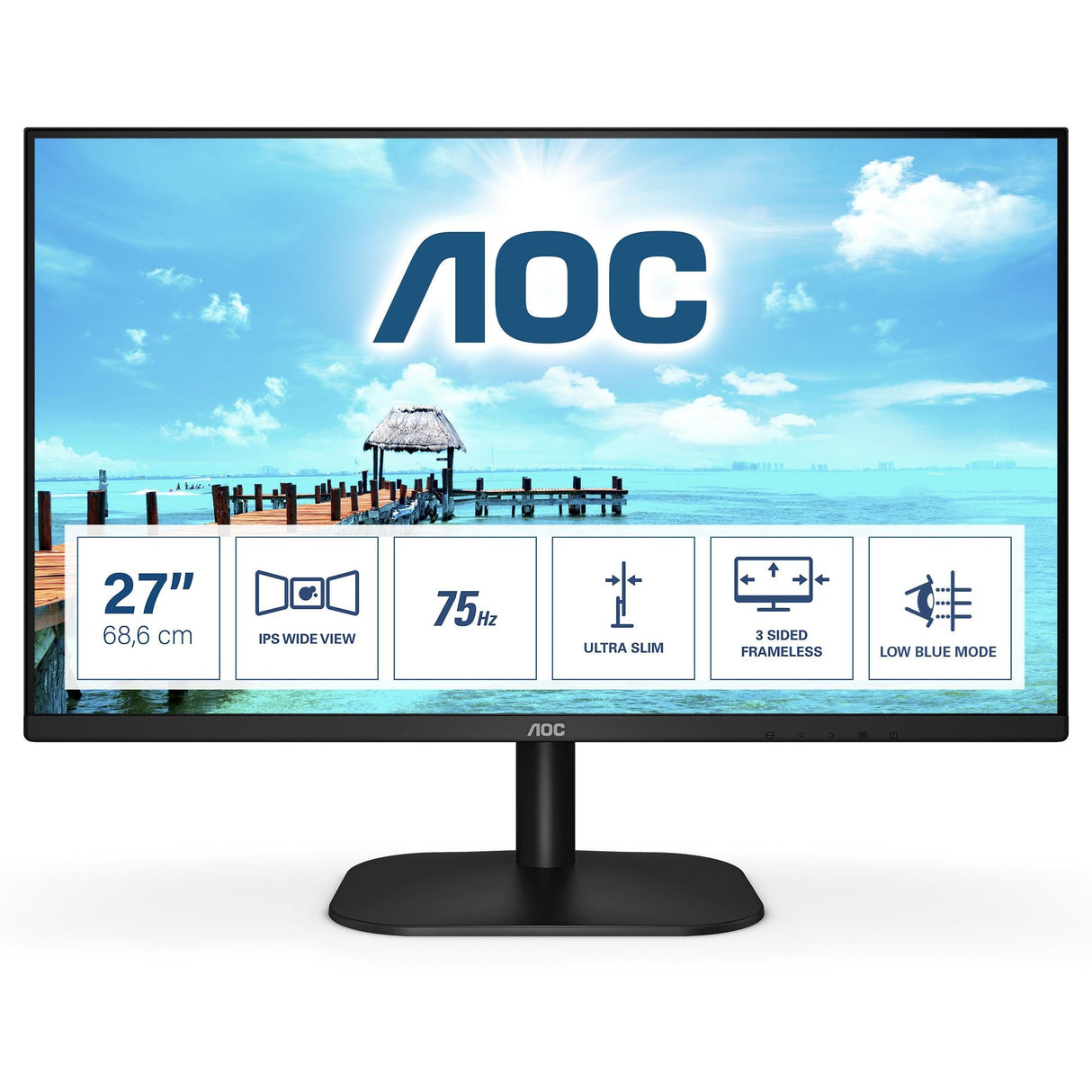 AOC 27B2H 27 1920 X 1080 (Full HD) VGA (HD-15) HDMI 75Hz