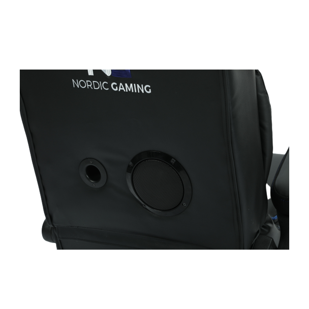 Nordic Gaming Cinema Chair Blå Svart Gamer Chair - PU Läder - Inbyggt Musiksystem