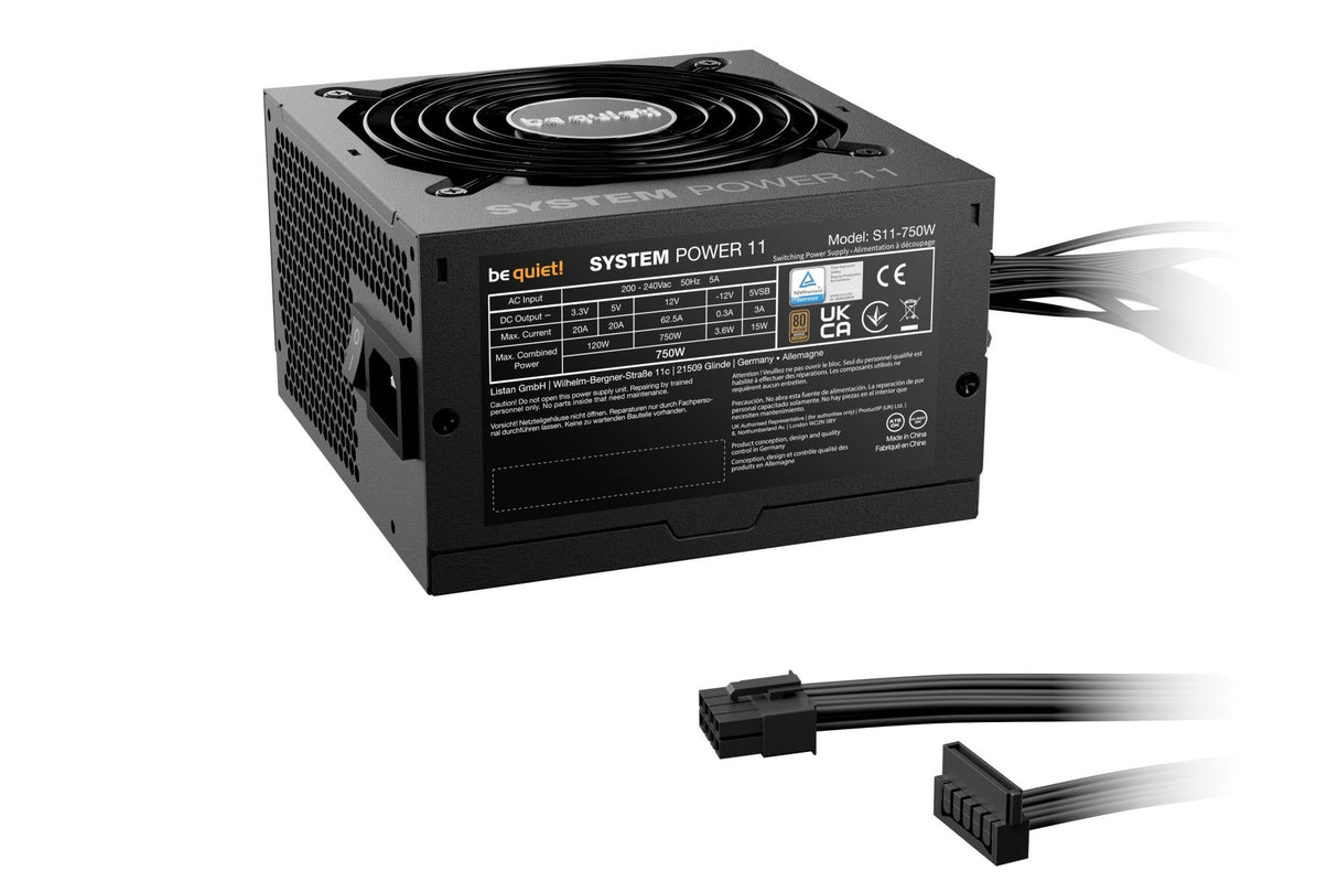 Be quiet System Power 11 750W ATX3.1 (black, 1x 12-pin high power GPU, 2x PCIe, 650 watts)
