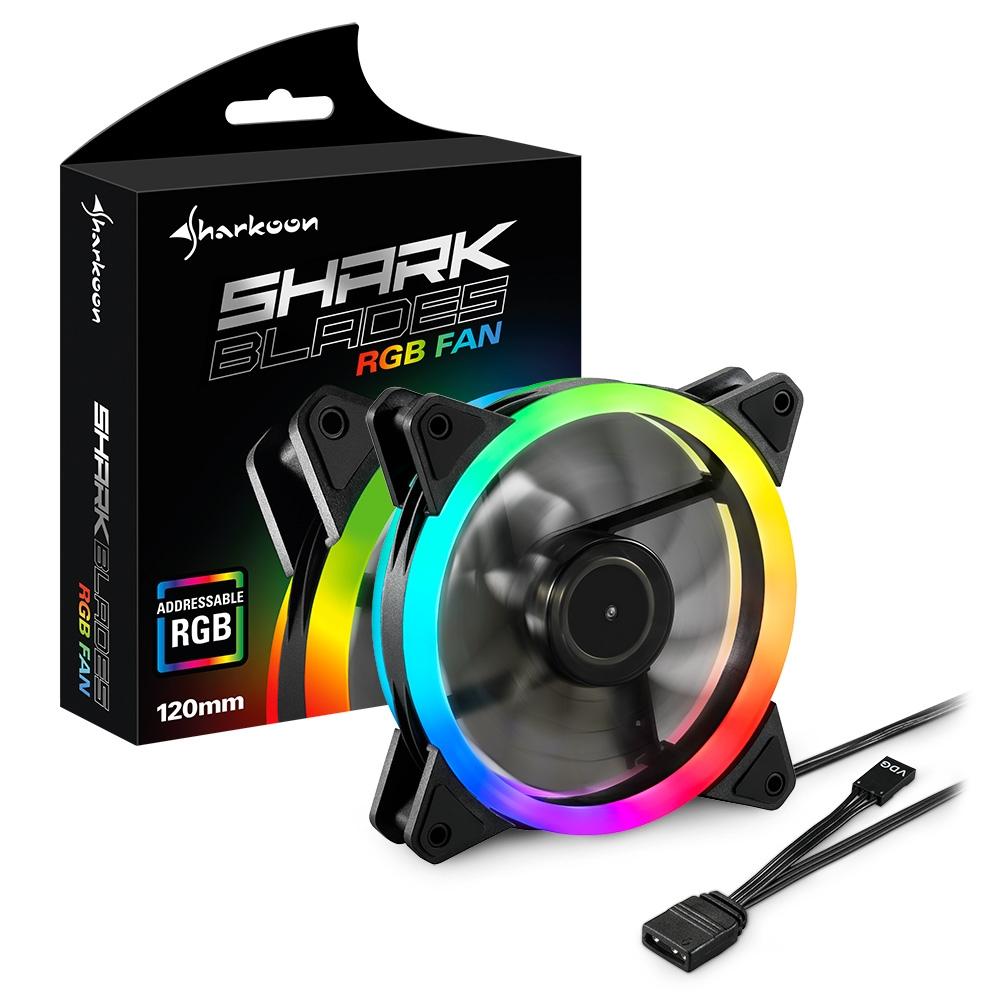 Sharkoon SHARK Blades RGB Fan 120mm - addressable / digital Sharkoon