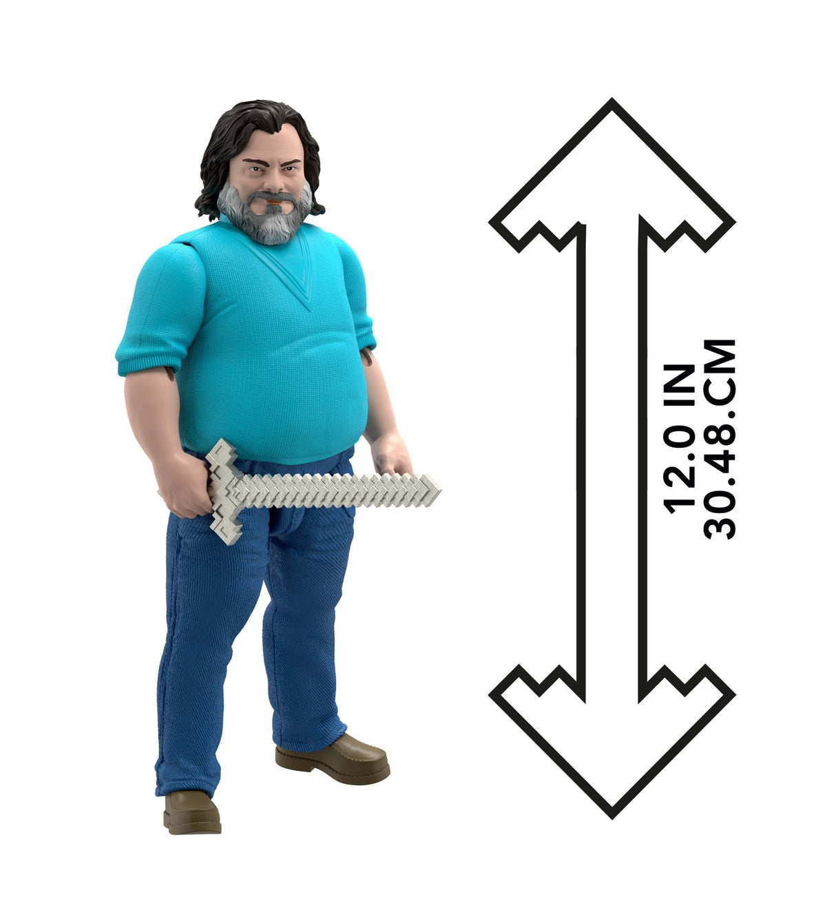 Mattel Minecraft Movie large Steve action figure, 30 cm tall collectible figure Mattel