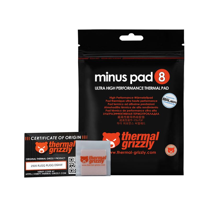 Termisk Grizzly Minus Pad 8 - 30x 30x 2,0 Mm