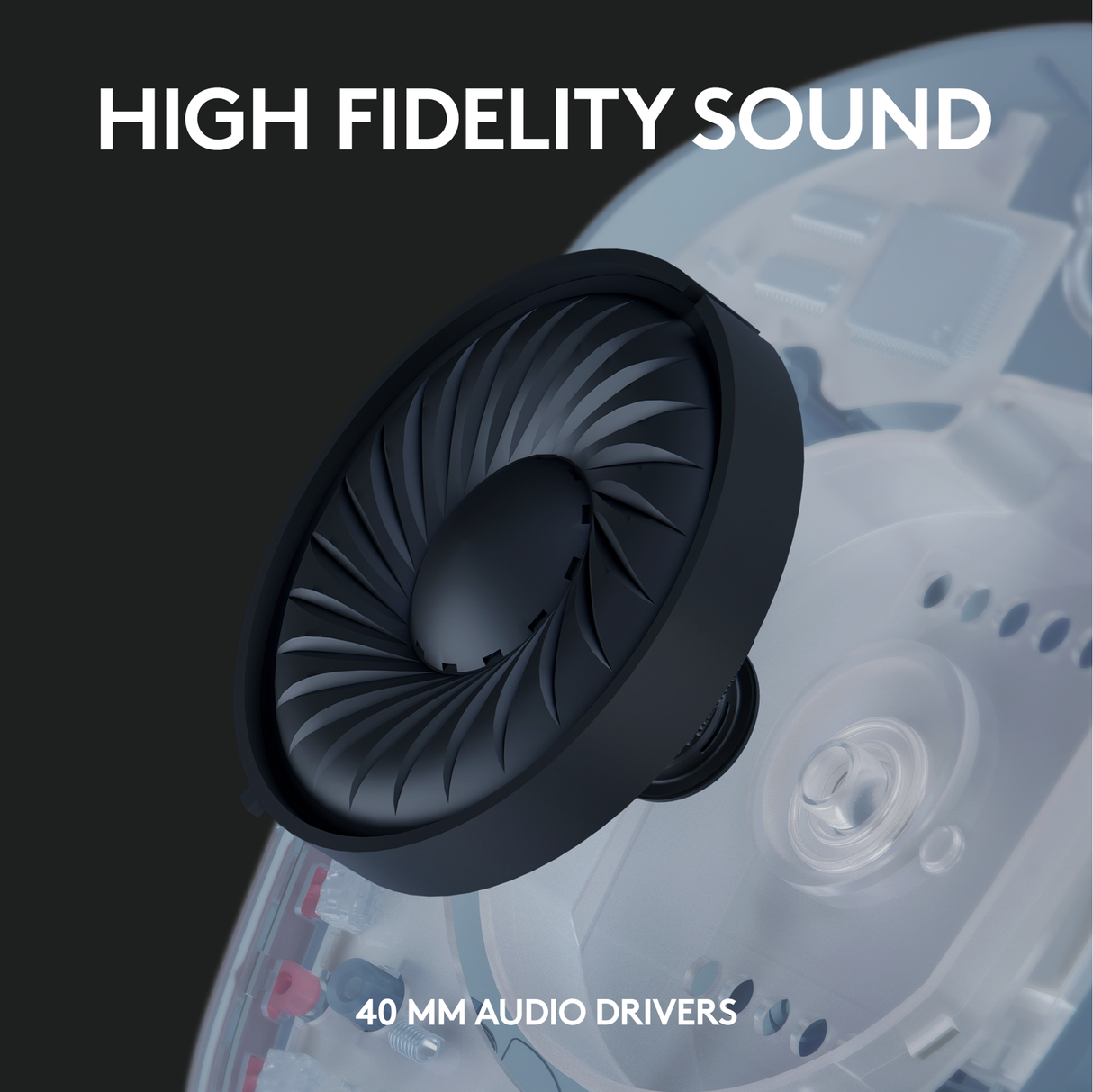 Logitech - G435 Lightspeed Wireless Gaming Headset - Blå