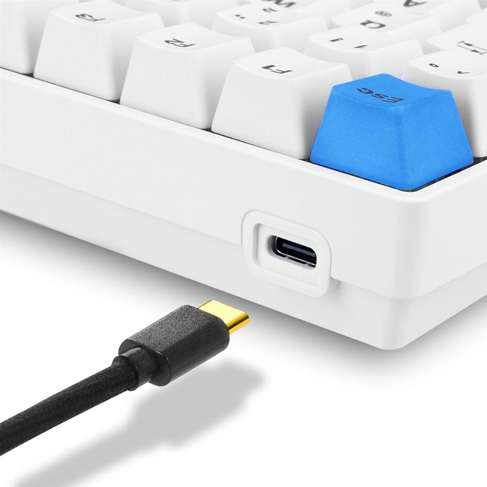 Sharkoon SKILLER SGK50 S3 PBT (white/light blue, DE layout, Gateron G Pro 3.0 Yellow) Sharkoon