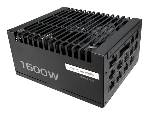 ASUS Pro WS 1600W Platinum – set skråt med modulære kabelstik