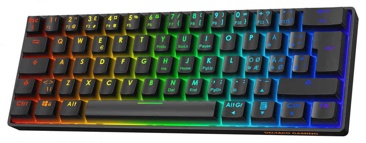 DK470 60% Mechanical Keyboard, Lubed Hot-Swap KTT Switches deltaco_gaming