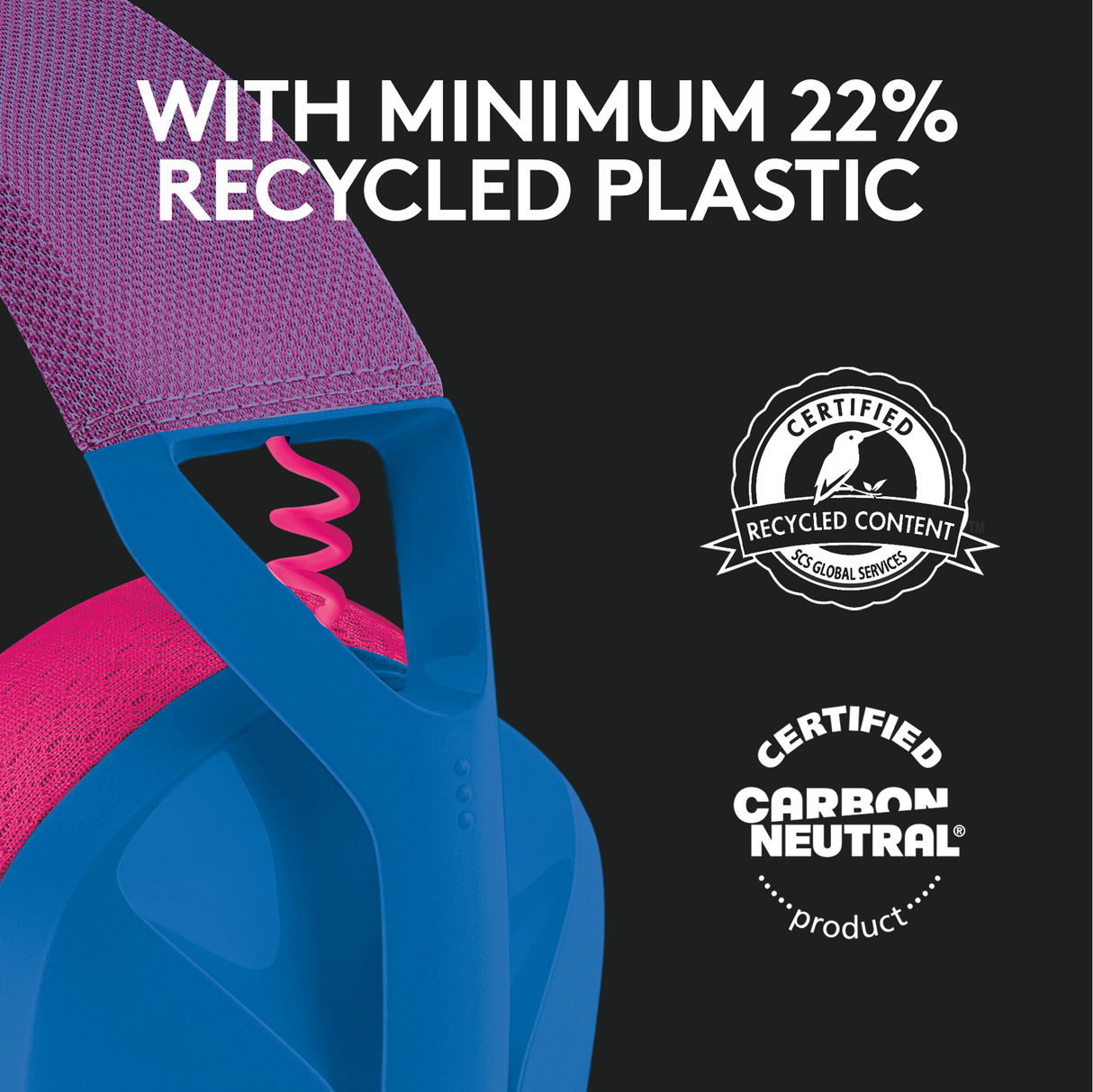 Logitech - G435 Lightspeed Wireless Gaming Headset - Blå