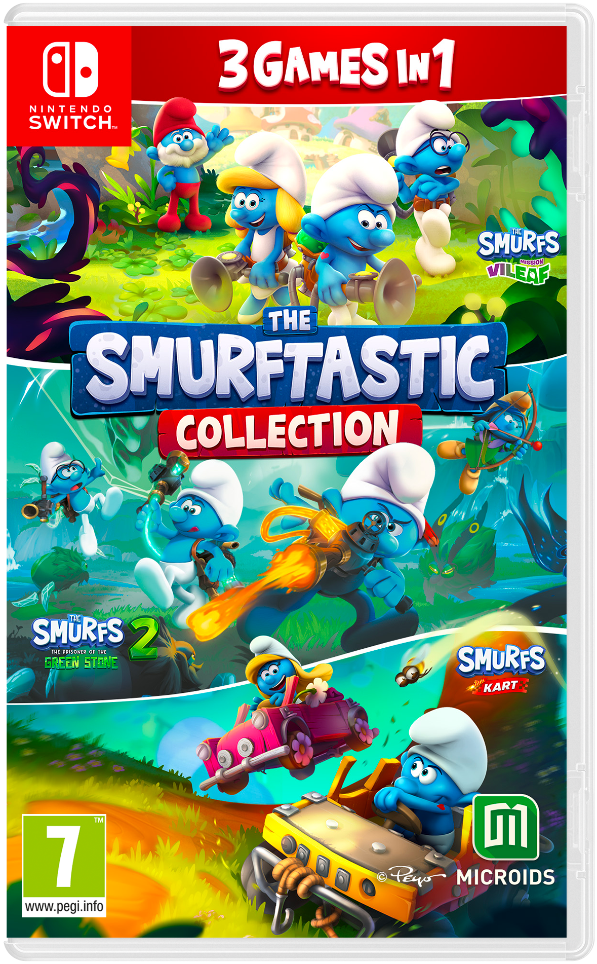 The Smurftastic Collection 3-in-1 Nintendo Switch – Switch-emballage