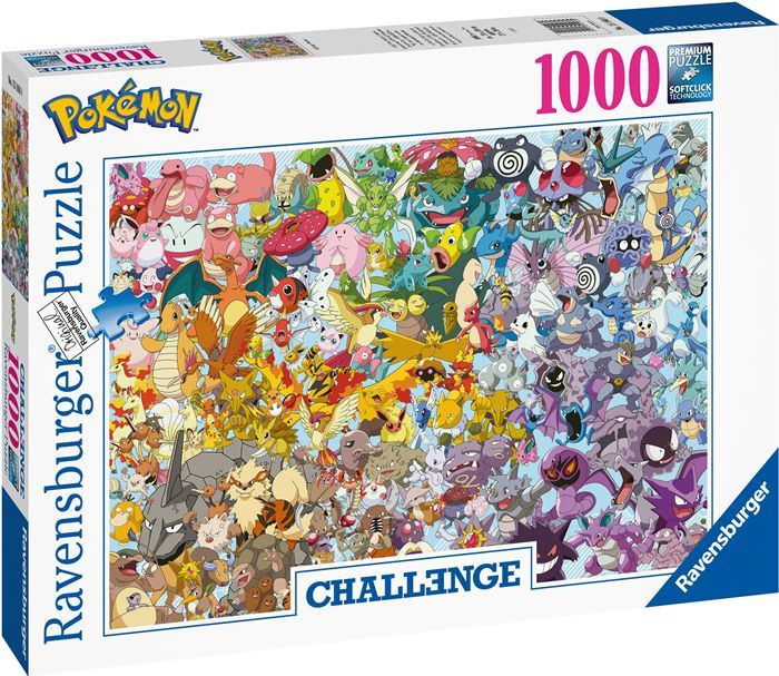 Ravensburger - Pussel 1000 - Utmaning - Pokémon