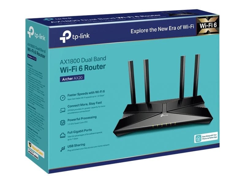 TP-Link Archer AX20 Trådlös Router Desktop