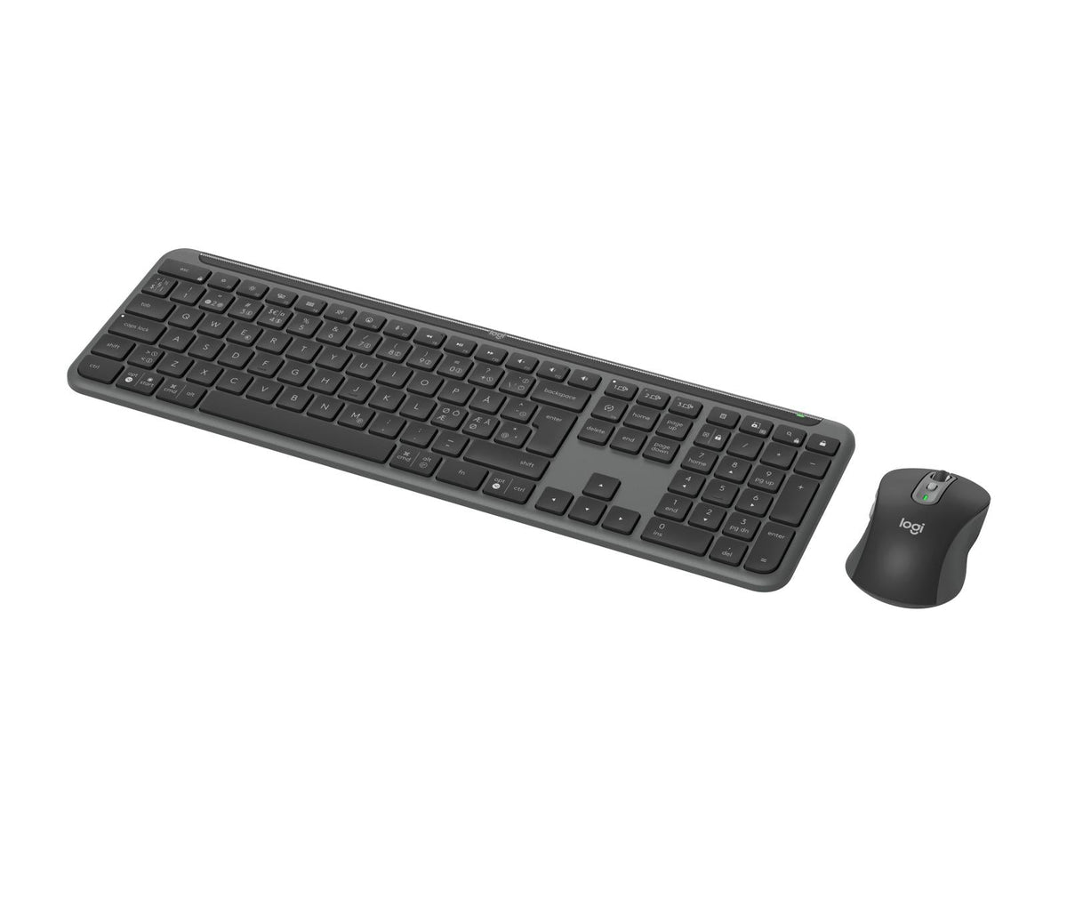 Logitech - Signature Slim Wireless Keyboard and Mouse Combo MK950 Graphite Nordic Logitech