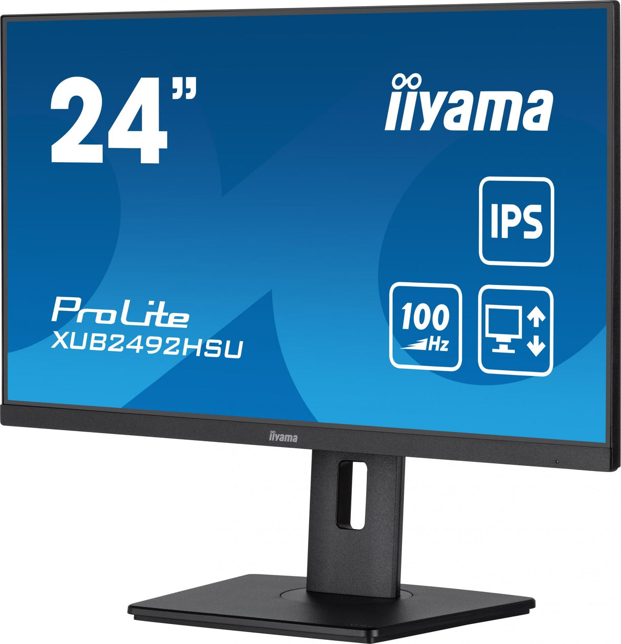 Iiyama ProLite XUB2492HSU-B6 24 1920 X 1080 (Full HD) HDMI DisplayPort 100Hz Pivot Monitor