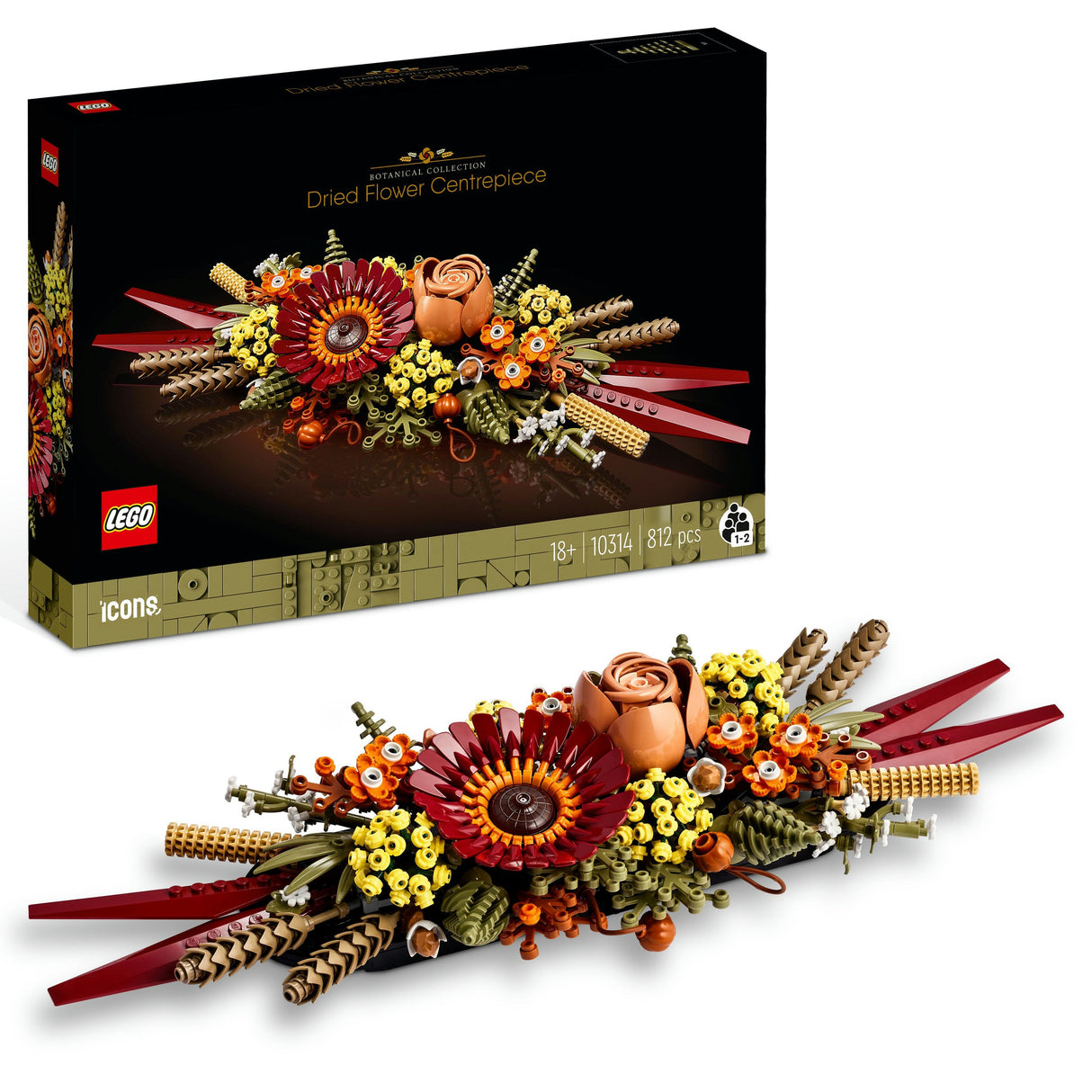 LEGO 10314 Ikoner Torkade Blomsterarrangemang Byggleksak