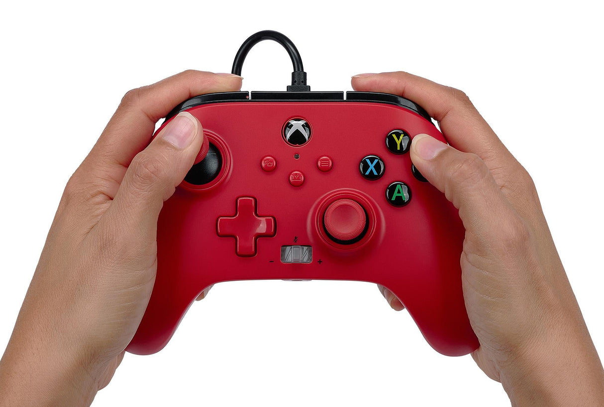 PowerA Enhanced Cabled Controller - Xbox Series X/S - Artisan Red