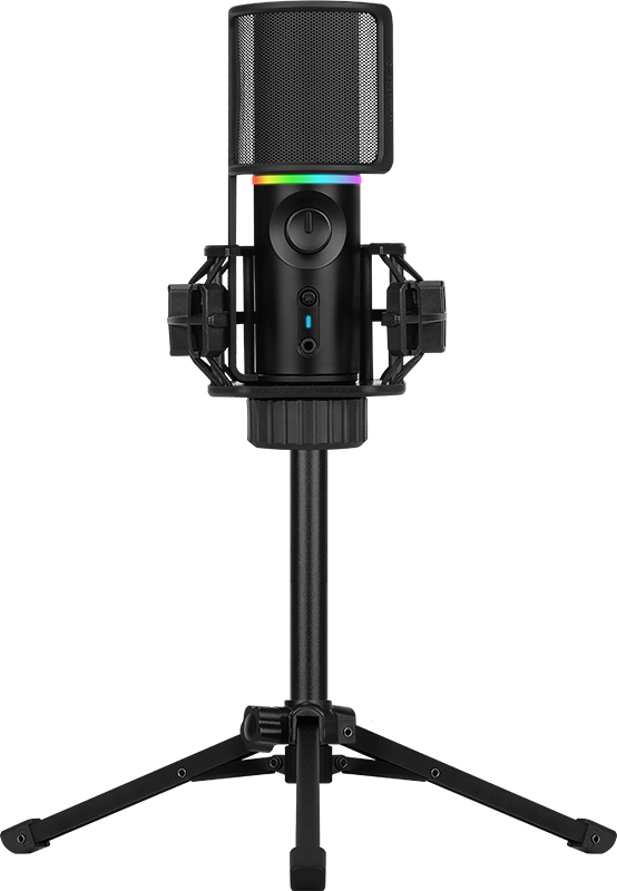 Streamplify MIC RGB Stativmikrofon - Svart