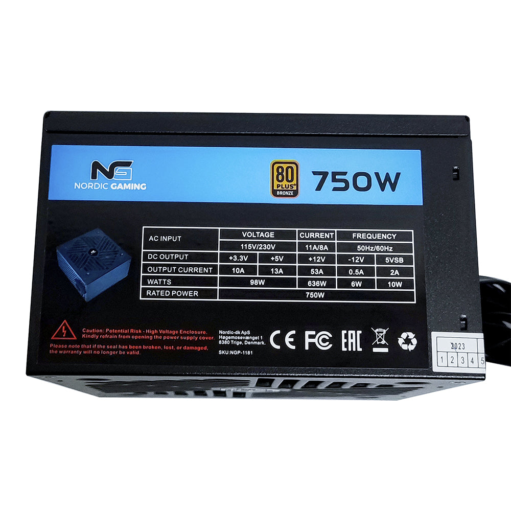 Nordic Gaming NGP-1181 Strömförsörjning 750Watt 80+ Brons