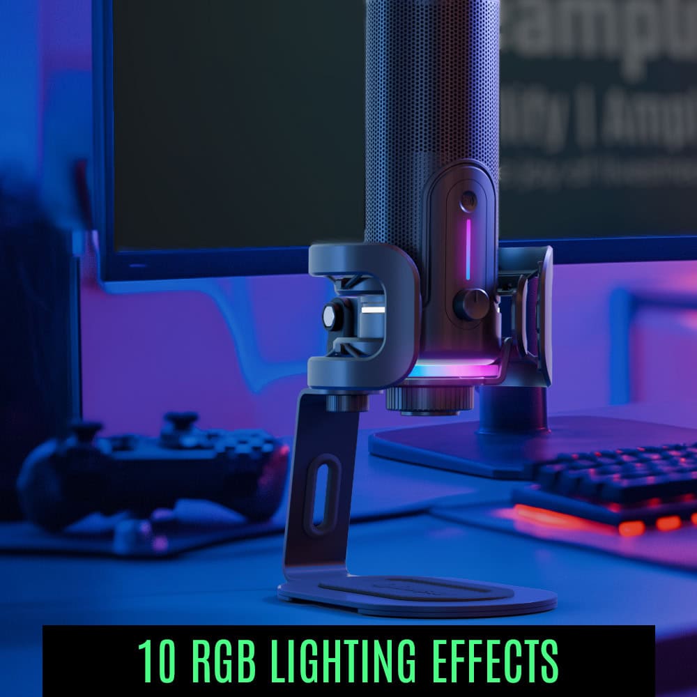Streamplify MIC Pro, RGB, Stativ, Svart