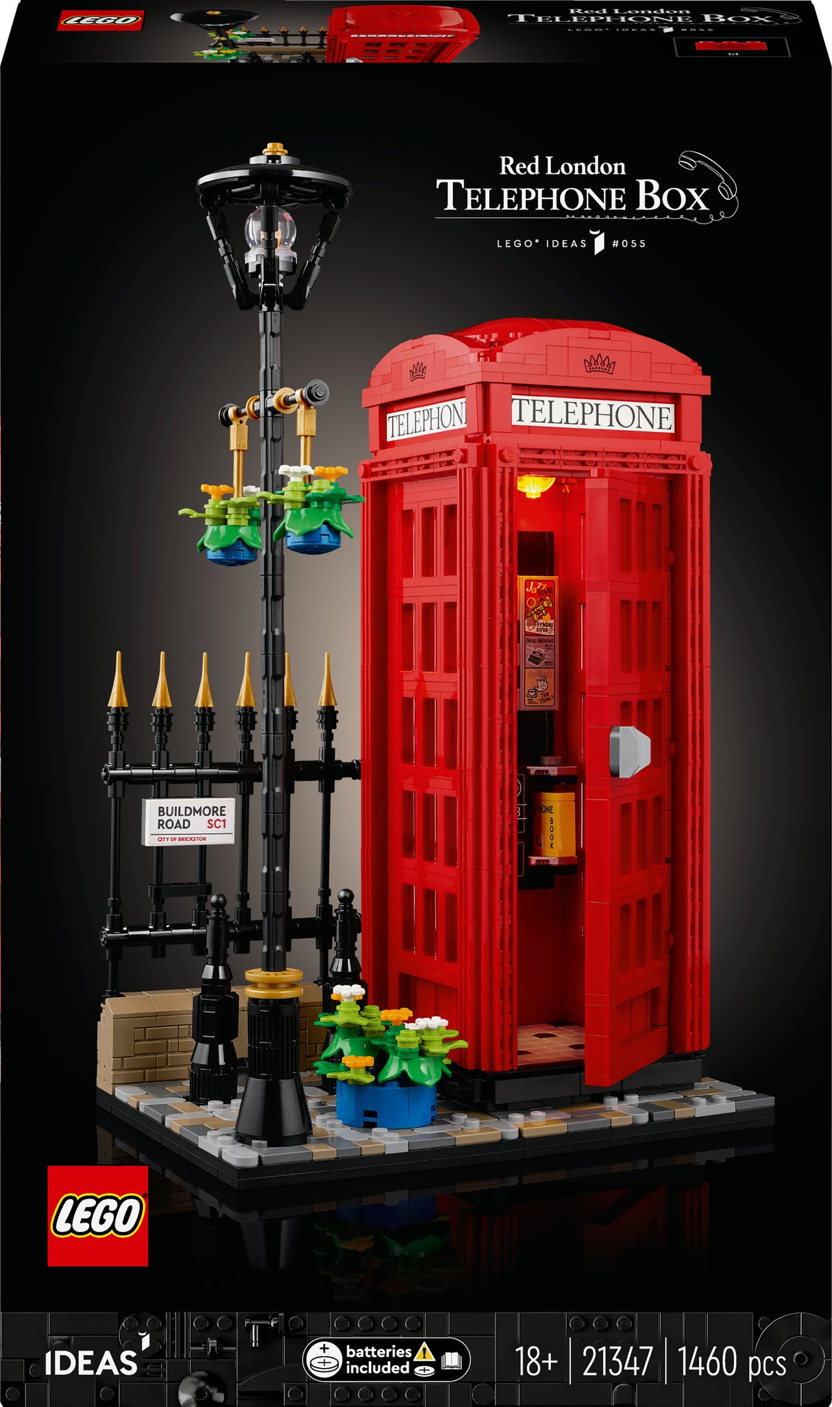 LEGO Ideas Röd London Telefonlåda 21347