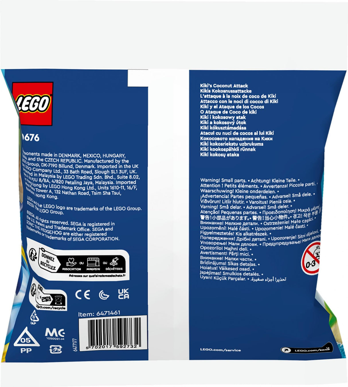 LEGO 30676 Sonic the Hedgehog Kiki's Coconut Attack LEGO