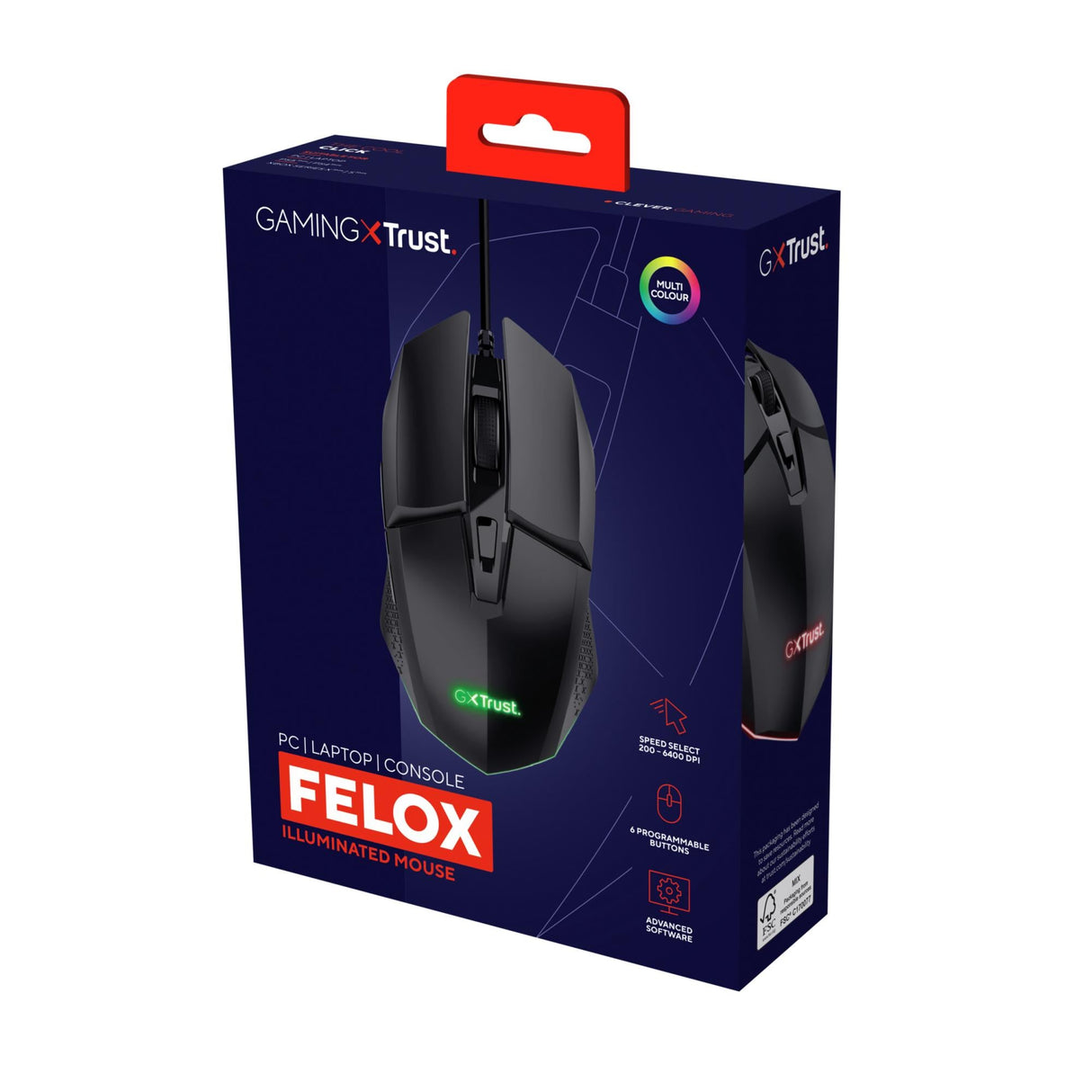 TRUST GXT109 FELOX GAMING MUS - SVART