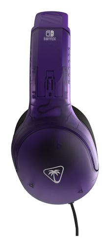 Turtle Beach Airlite Fit – Switch-headset – Ghost Purple – ørekop med mikrofon slået op