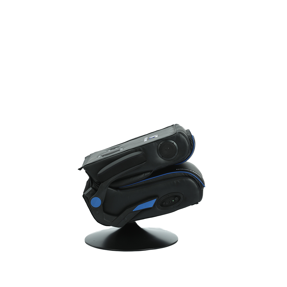 Nordic Gaming Cinema Chair Blå Svart Gamer Chair - PU Läder - Inbyggt Musiksystem