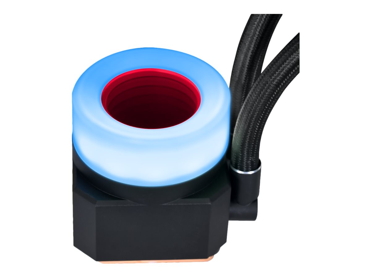 Lian Li Galahad II Trinity Performance 360 Black - 3 Utbytbara Utseenden, RPM-omkopplarkontroll, Dubbelvågsradiatorpassningar, 4200 RPM Pumpmotor