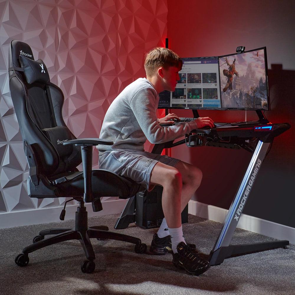 XROCKER AGILITY SPORT ESPORT PC KONTORSSPELSTOL - KOLSVART