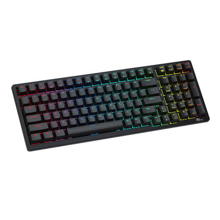 Trådlöst Mekaniskt Tangentbord Royal Kludge RK98 RGB, Brun Switch (svart)
