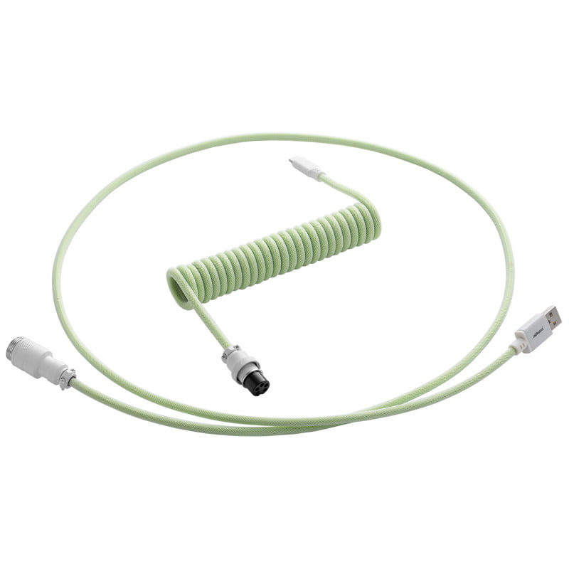 CableMod Pro Coiled Keyboard Kabel USB A Till USB Typ C, Lime Sorbet - 150cm