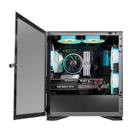 Darkflash DLM22 Datorfodral + 6 Fläktar (svart)