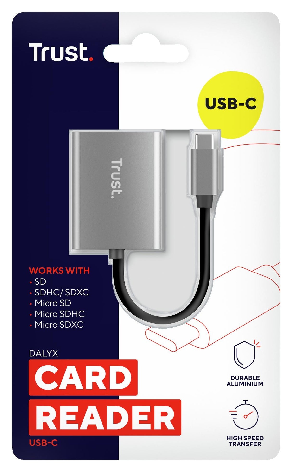 TRUST DALYX FAST USB-C-KORTLÄSARE
