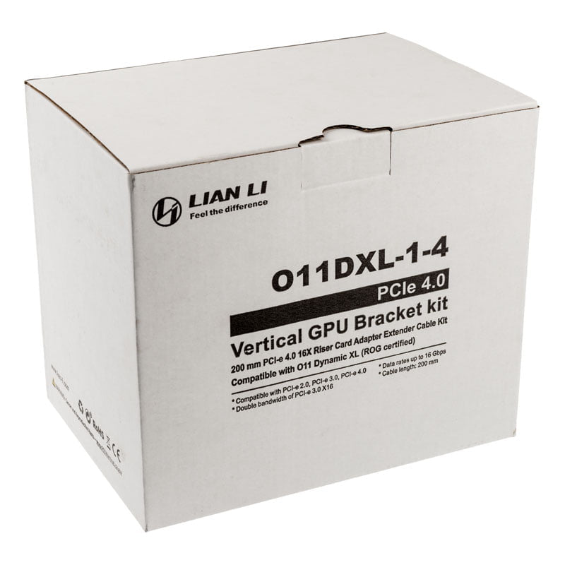 O11DXL-1X-4 stigkort + PCI-kortplatsskydd - PCIe 4.0 - Svart