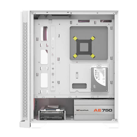Darkflash DK361 Datorfodral + 4 Fläktar (vit)