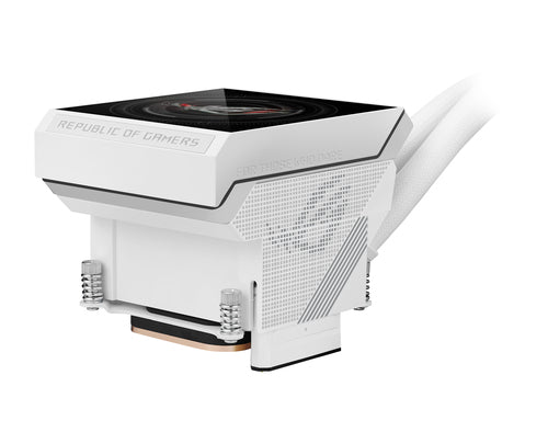 ASUS ROG STRIX SLC IV 360 ARGB LCD WHT – set ovenfra (vinkel 2)