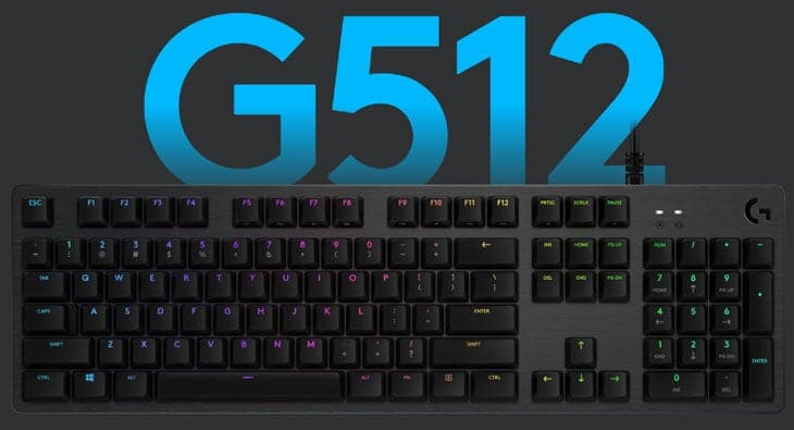Logitech - G512 Carbon RGB Mekaniskt Speltangentbord