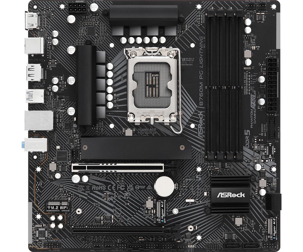 ASRock B760M PG LIGHTNING Micro-ATX LGA1700 Intel B760