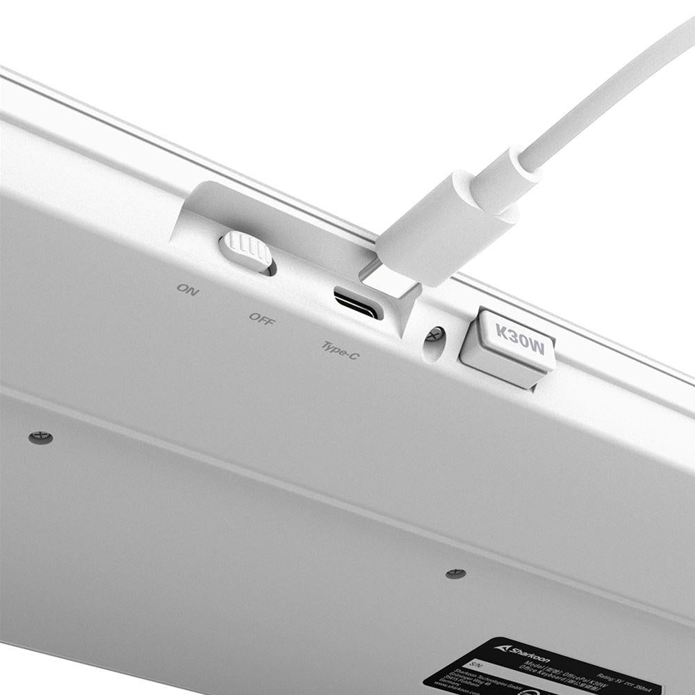 Sharkoon OfficePal K30W (white, DE layout, rubber dome) Sharkoon
