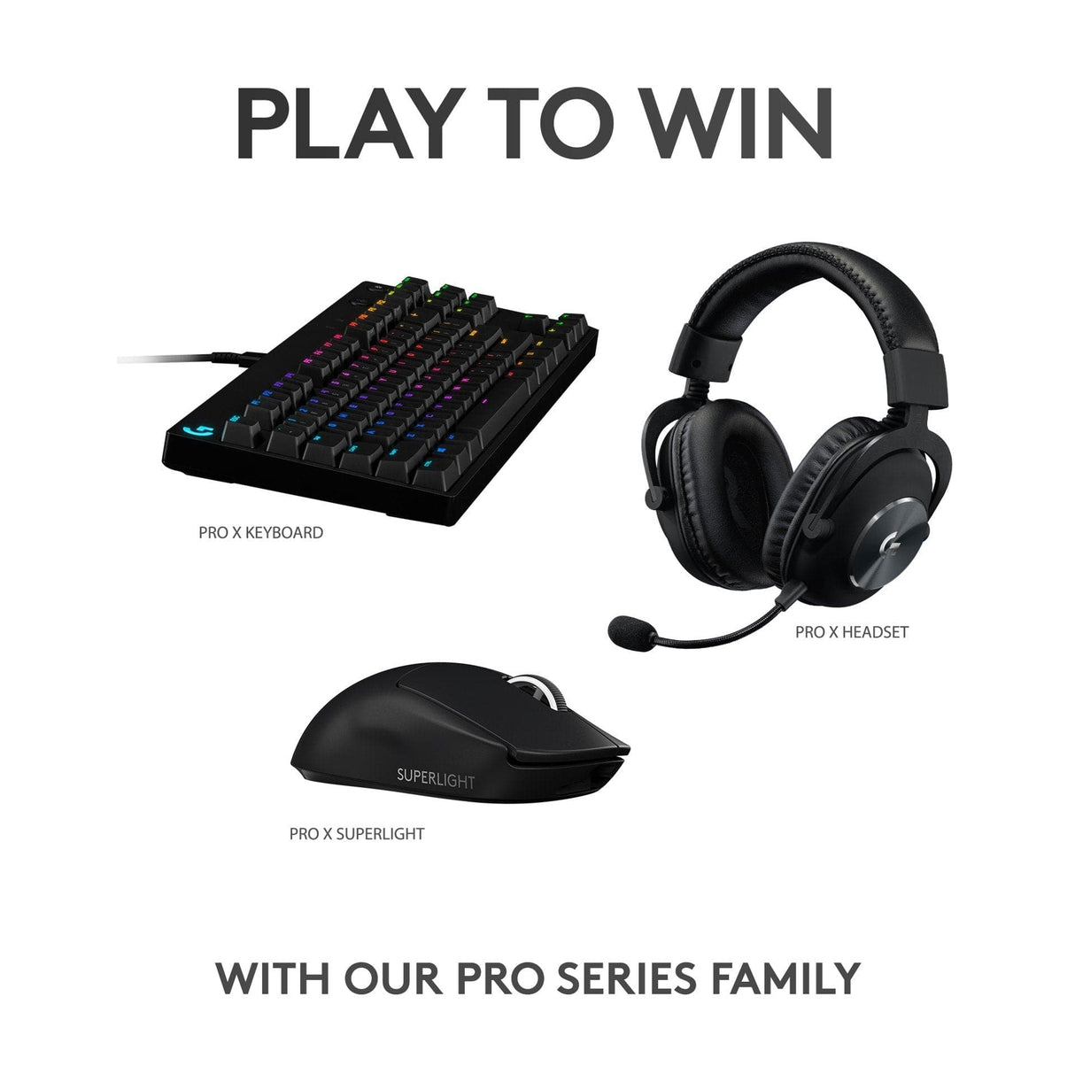 Logitech - PRO X SUPERLIGHT Trådlös Spelmus - Svart