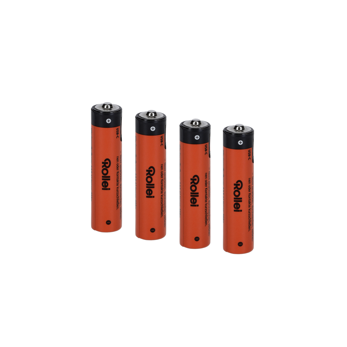 Rollei AAA Li-ion-batterier med USB-C – 4 stk. – produktbillede