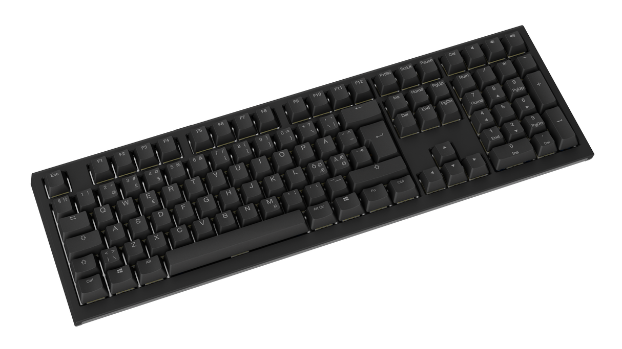 Ducky One X - Black Nordic - Fullsize 100% - Ducky Inductive Switch (analog) Tri-Mode (trådlös, BT, Sladd)