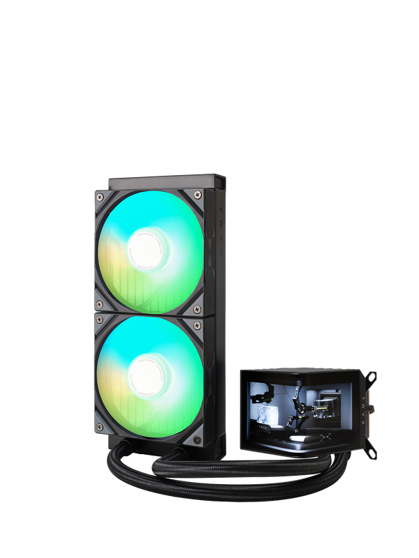 TRYX PANORAMA 240mm AIO Liquid Cooler ARGB Svart