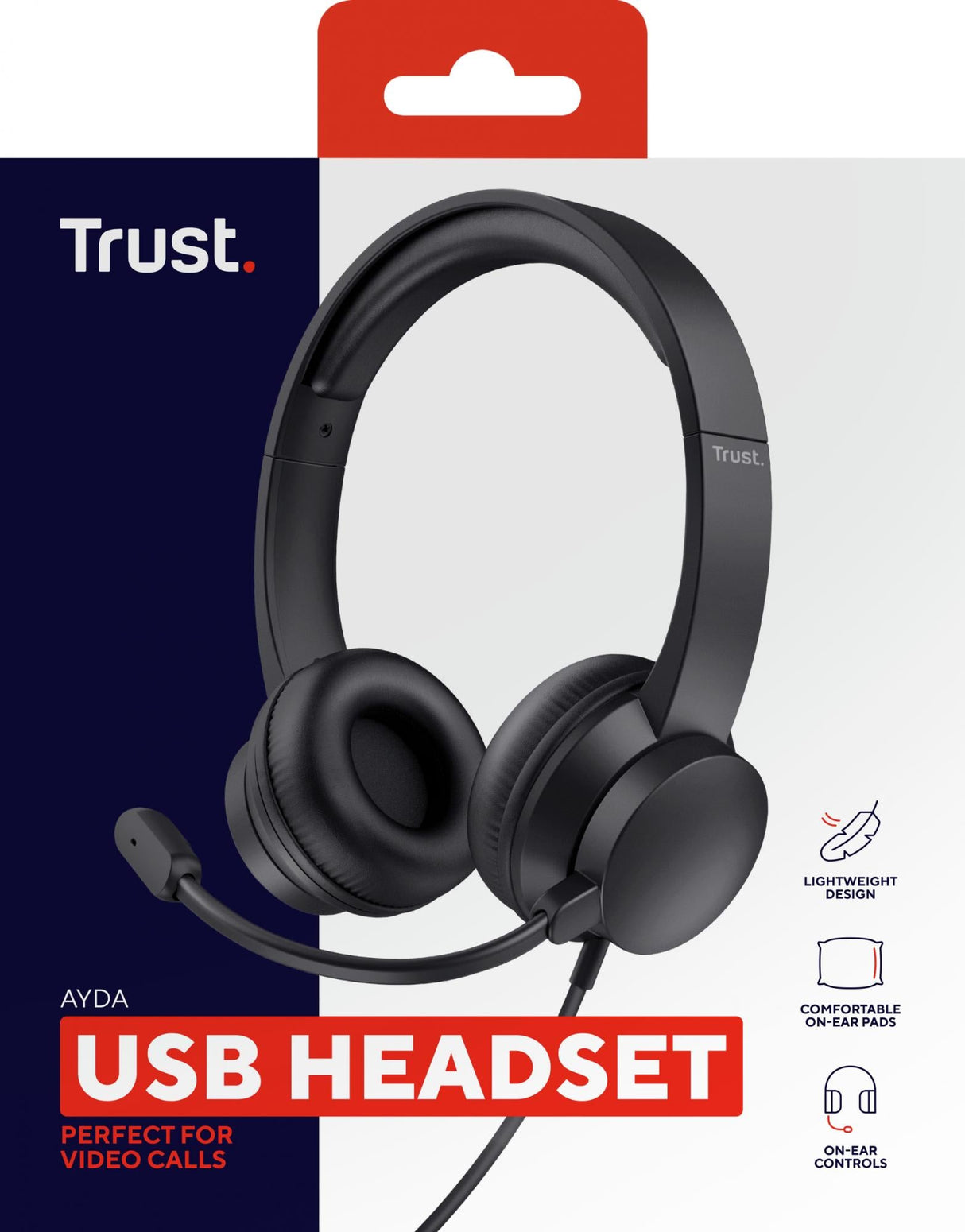 TRUST AYDA USB PC HEADSET - SVART