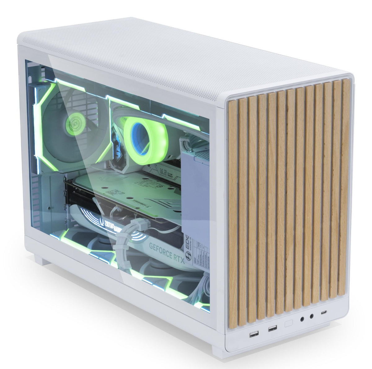 Lian Li A3- mATX-Wood edition, White, Birch, glass panel Lian Li