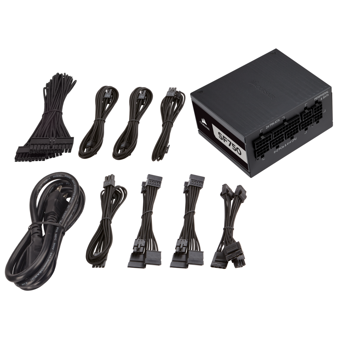 CORSAIR SF750 80 PLUS Platinum Helt Modulärt SFX-nätaggregat