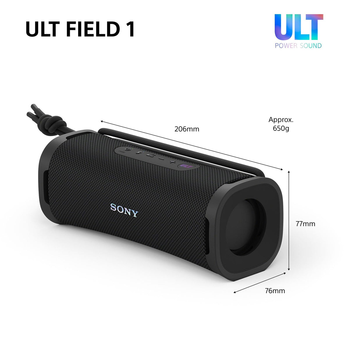 Sony Ult Field 1 – bærbar Bluetooth-højttaler – sort – produktdetalje 10