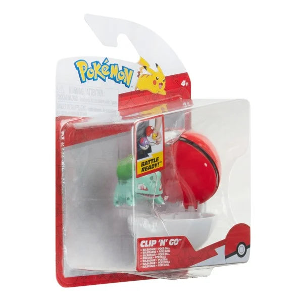 Pokemon - Clip N Go Bulbasaur Med Poke Ball (PKW3634)